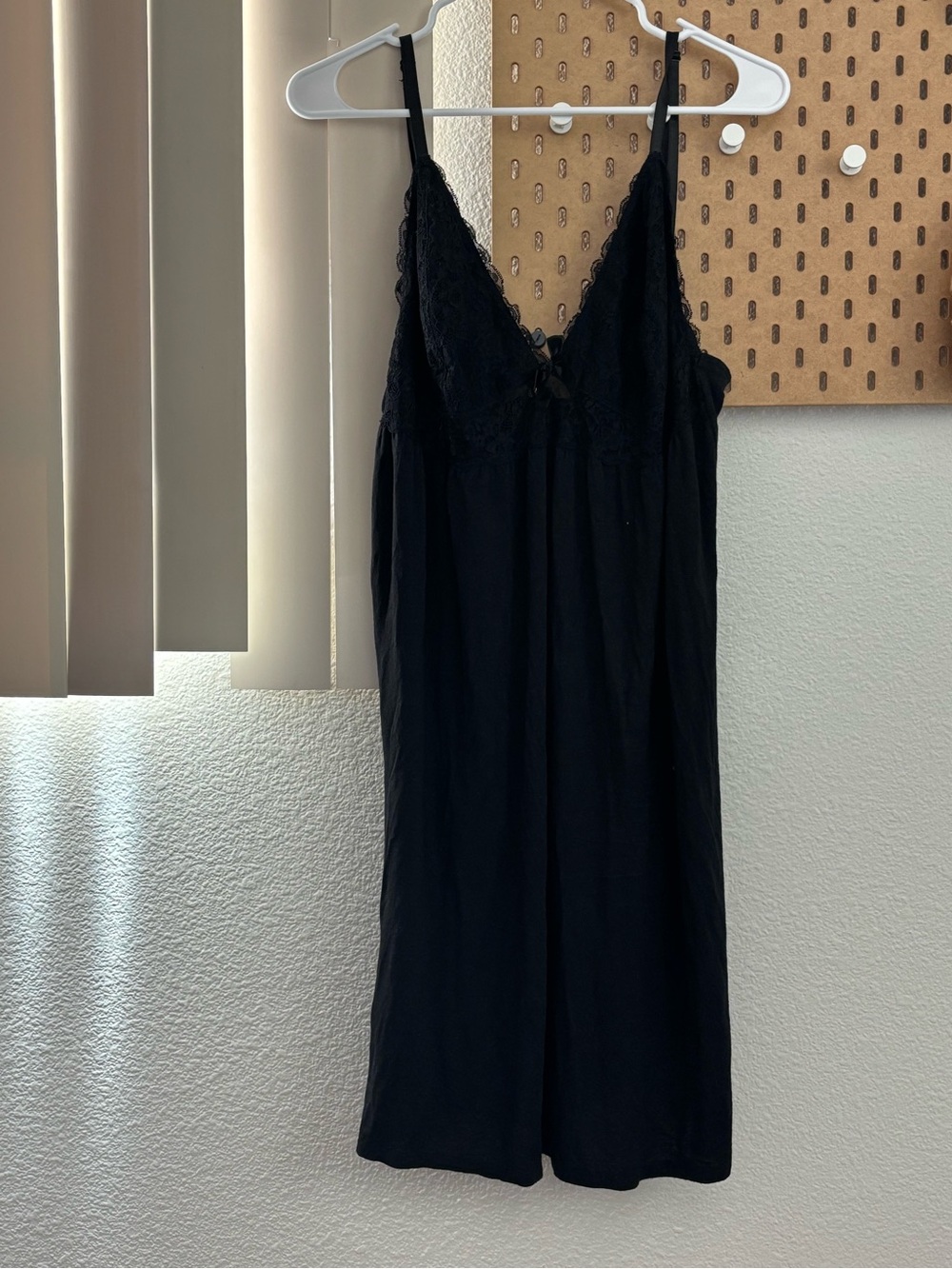 Black Lace-Trim Chemise Slip - Classic Women's Sleepwear